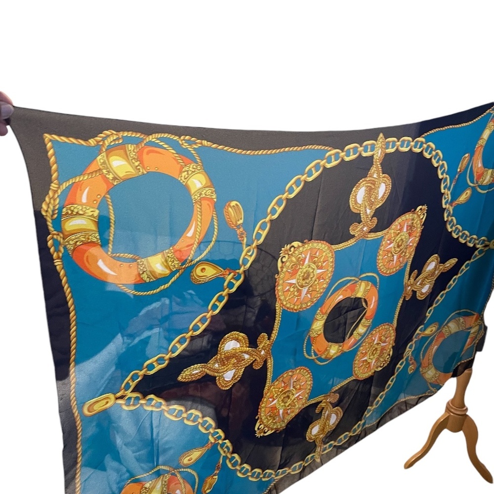 Donna Piu‎ Vintage Rectangular Colorful  Scarf - Picture 9 of 15